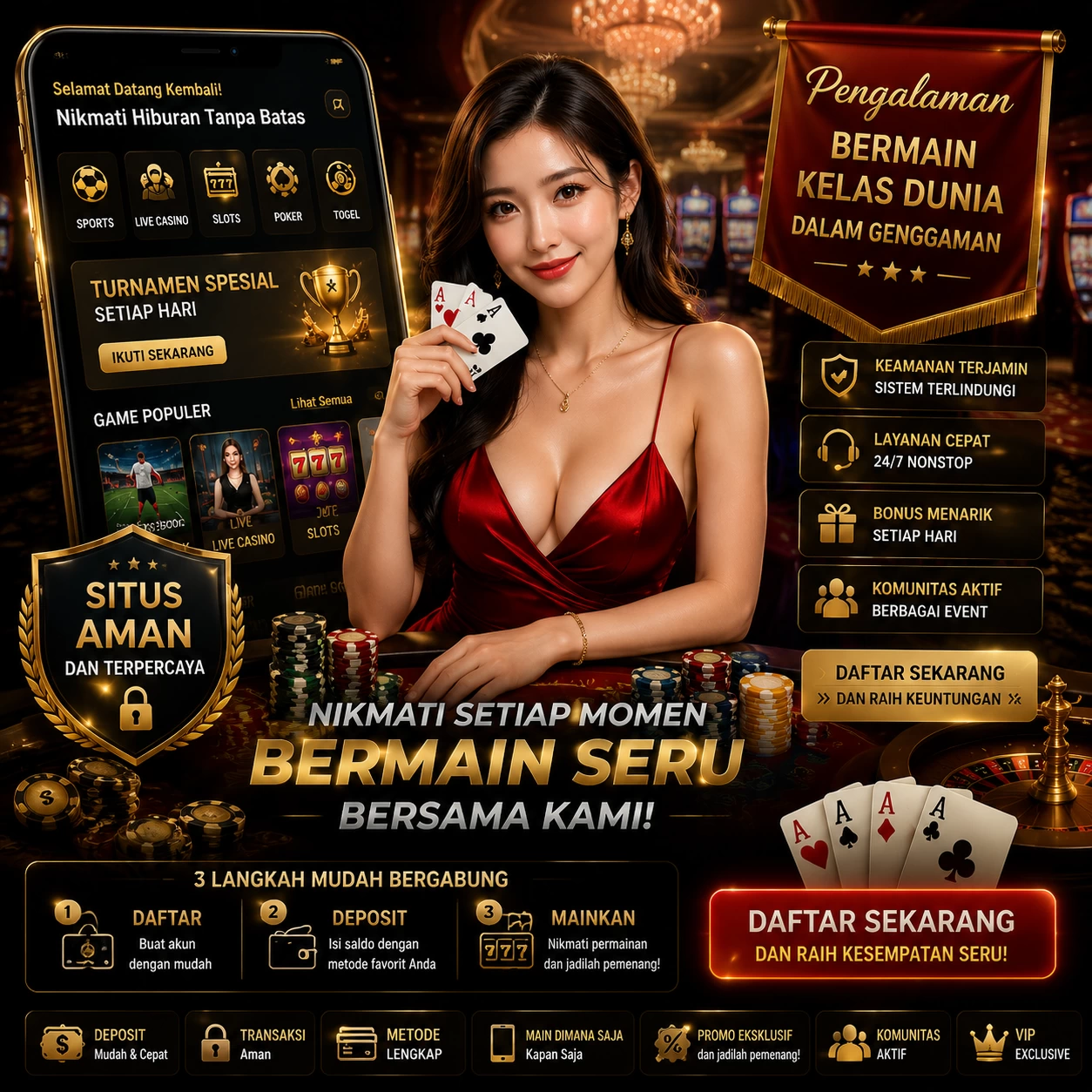 Tampilan antarmuka cv777 APK v4.7.5 saat pengujian performa dan keamanan di perangkat Android